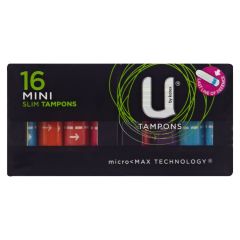 U By Kotex Slim Tampons Mini16 Pack