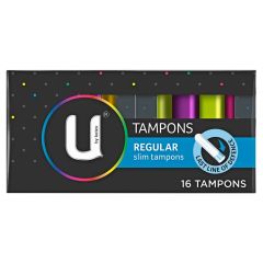 U By Kotex Slim Tampons Regular 16 Pack