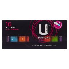 U By Kotex Slim Tampons Super 16 Pack