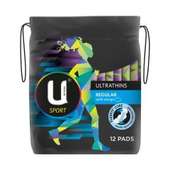 U By Kotex Sport Ultrathin Regular with Wing 12 Pack