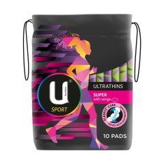 U By Kotex Sport Ultrathin Super with Wings 10 Pack