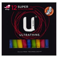 U By Kotex Super Ultrathin Pads 12 Pack