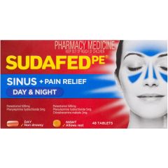 Sudafed Phenylephrine Sinus Day & Night Tablets 48 Pack