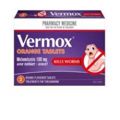 Vermox Once Orange Flavoured 2 Tablets