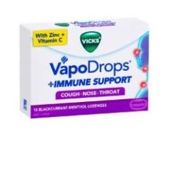 Vicks Vapodrops Immune Support Blackcurrant 16Pk