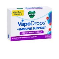 Vicks Vapodrops Immune Support Blackcurrant 36Pk