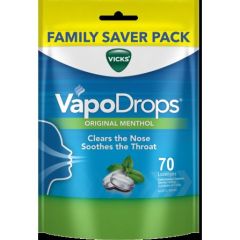 Vicks Vapodrops Original Menthol 70 Lozenges