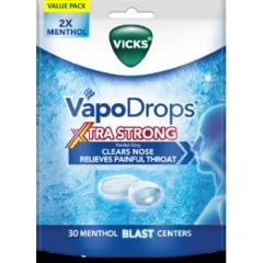 Vicks Vapodrops Xtra Strong Menthol Blast 30 Lozenges