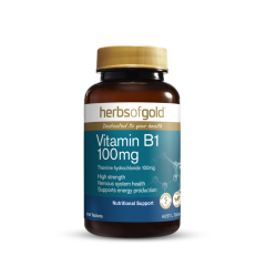 Herbs of Gold Vitamin B1 100mg 100 tabs