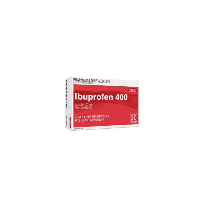 Pharmacy Action Ibuprofen 400 mg 30 Tablets