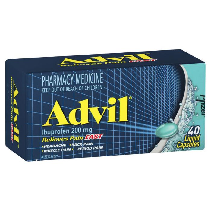 Advil Liquid Capsules 40 Capsules