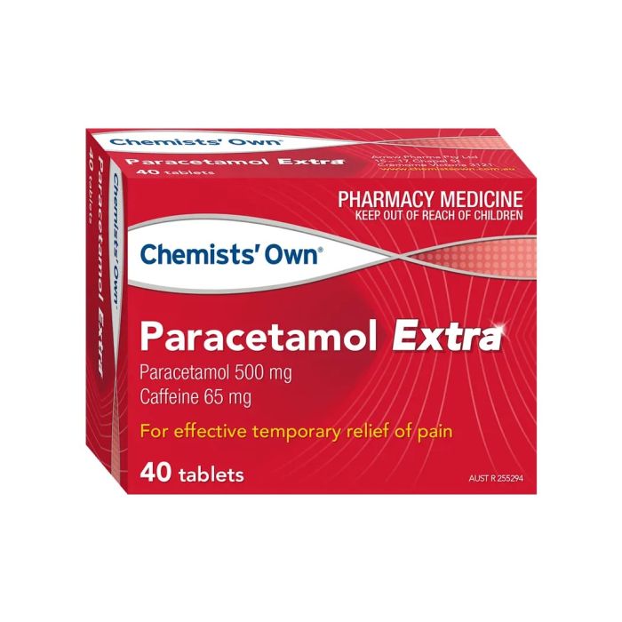 Chemists' Own Paracetamol Extra Tablets 40 Pack