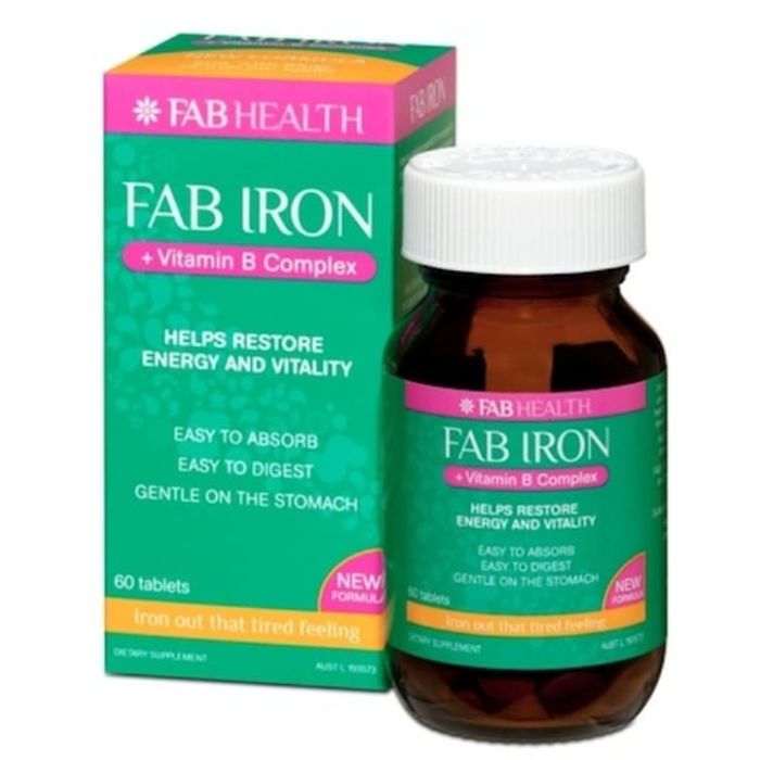 Fab Iron + Vitamin B Complex | 60 Tablets