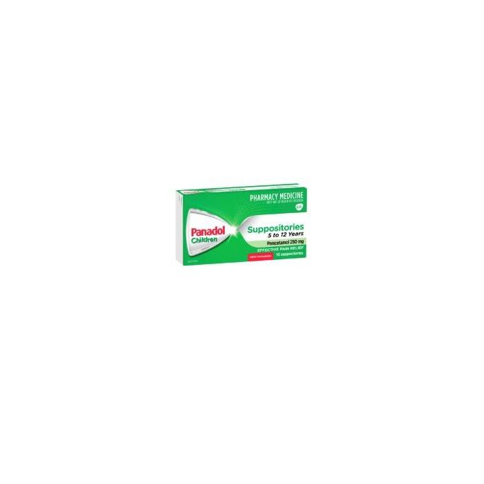 Panadol Children Suppositories 5-12 Years, 250mg 10 Pack (Paracetamol)