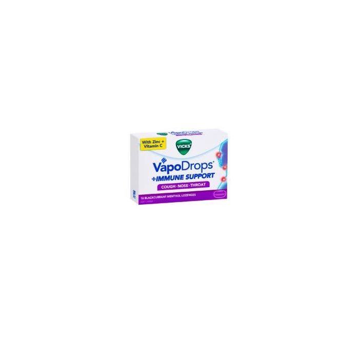 Vicks Vapodrops Immune Support Blackcurrant 16Pk